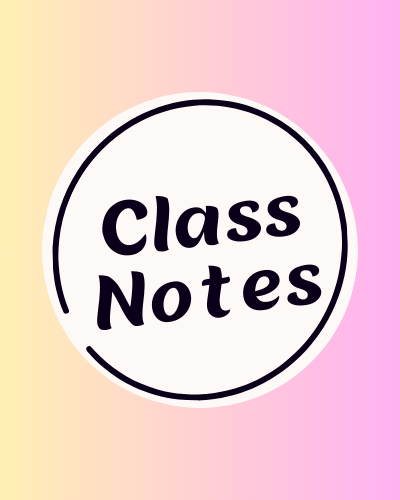 Class/Printed Notes